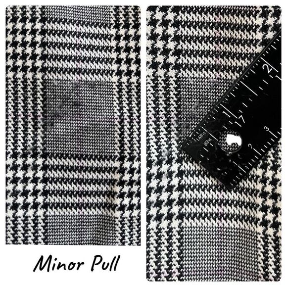 Tahari Arthur S Levine Flaw Glen Chek Pattern Ruffle Cuff Button Blazer Size 6 - Picture 7 of 12